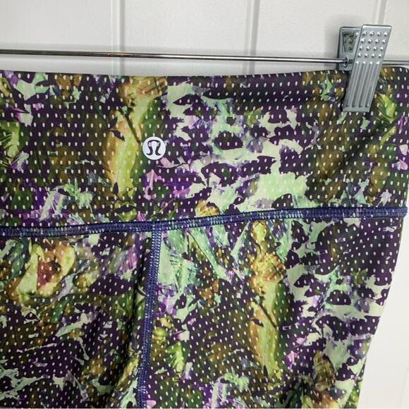 Lululemon wunder under full on luxtreme floral leggings size 6 high rise - Picture 7 of 10